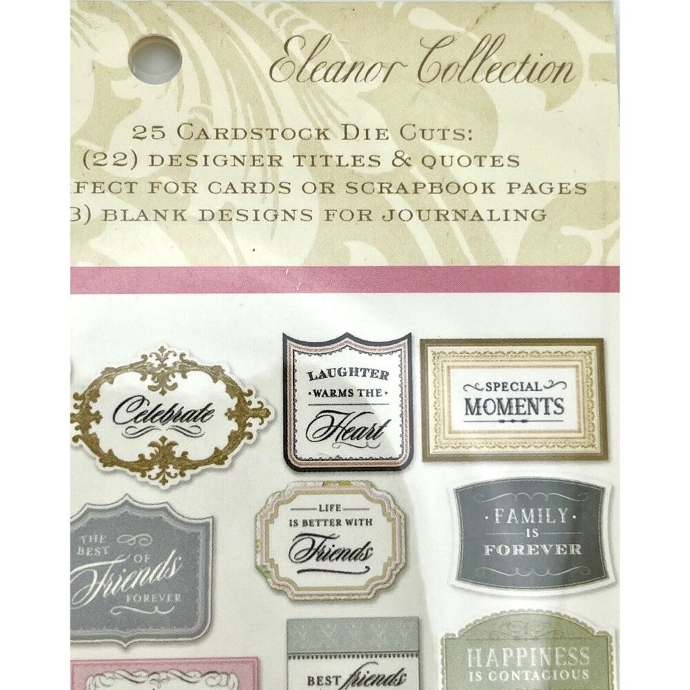 Anna Griffin Elenor Collection 3D Stickers Die Cuts Sentiments 3 pc Lot Retired - Picture 9 of 11